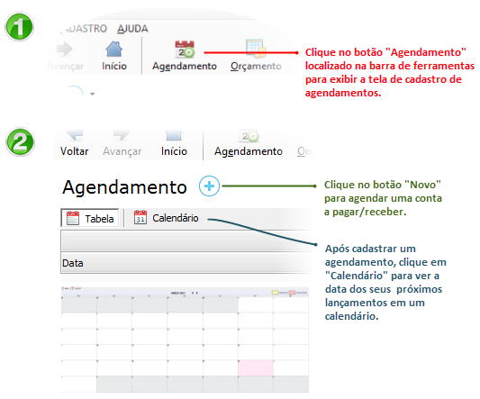 Guia para agendamento de pagamentos/recebimentos no Dindin