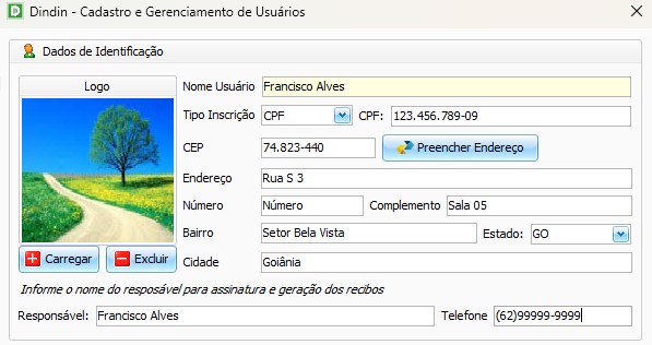 Dados Cadastrais do Emissor do Recibo